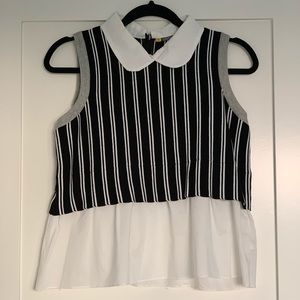 Striped blue and white blouse